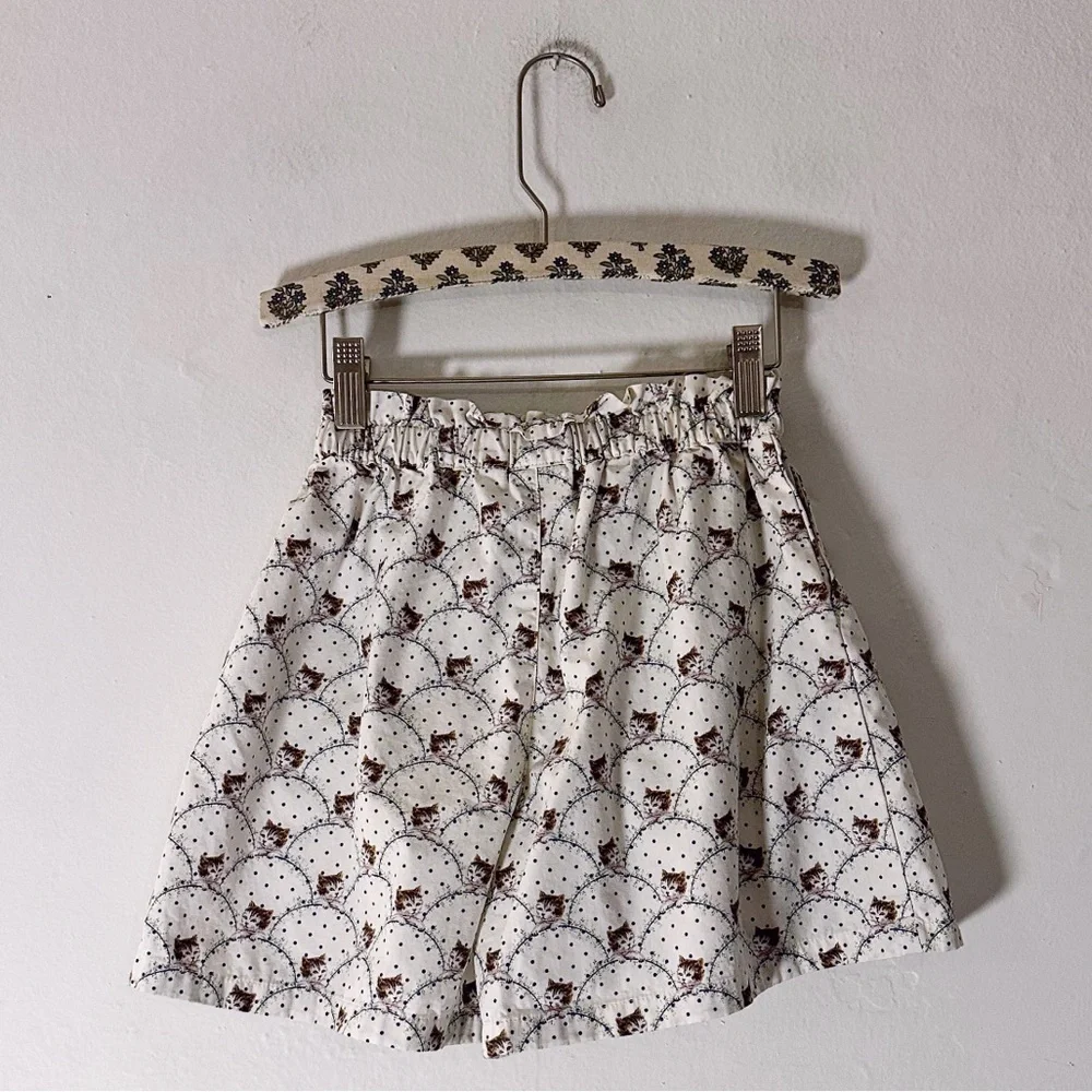 Paul & Joe For Uniqlo Kids Boxer Shorts Cats White Blue Pajamas